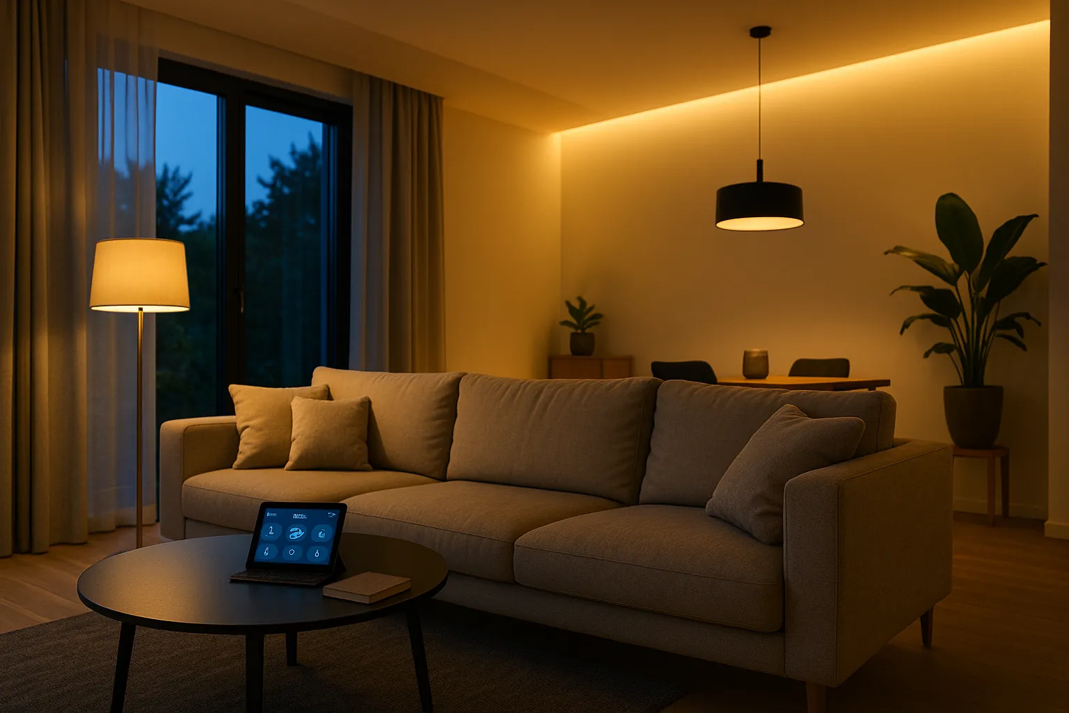 Nowoczesne wnętrze z automatyką